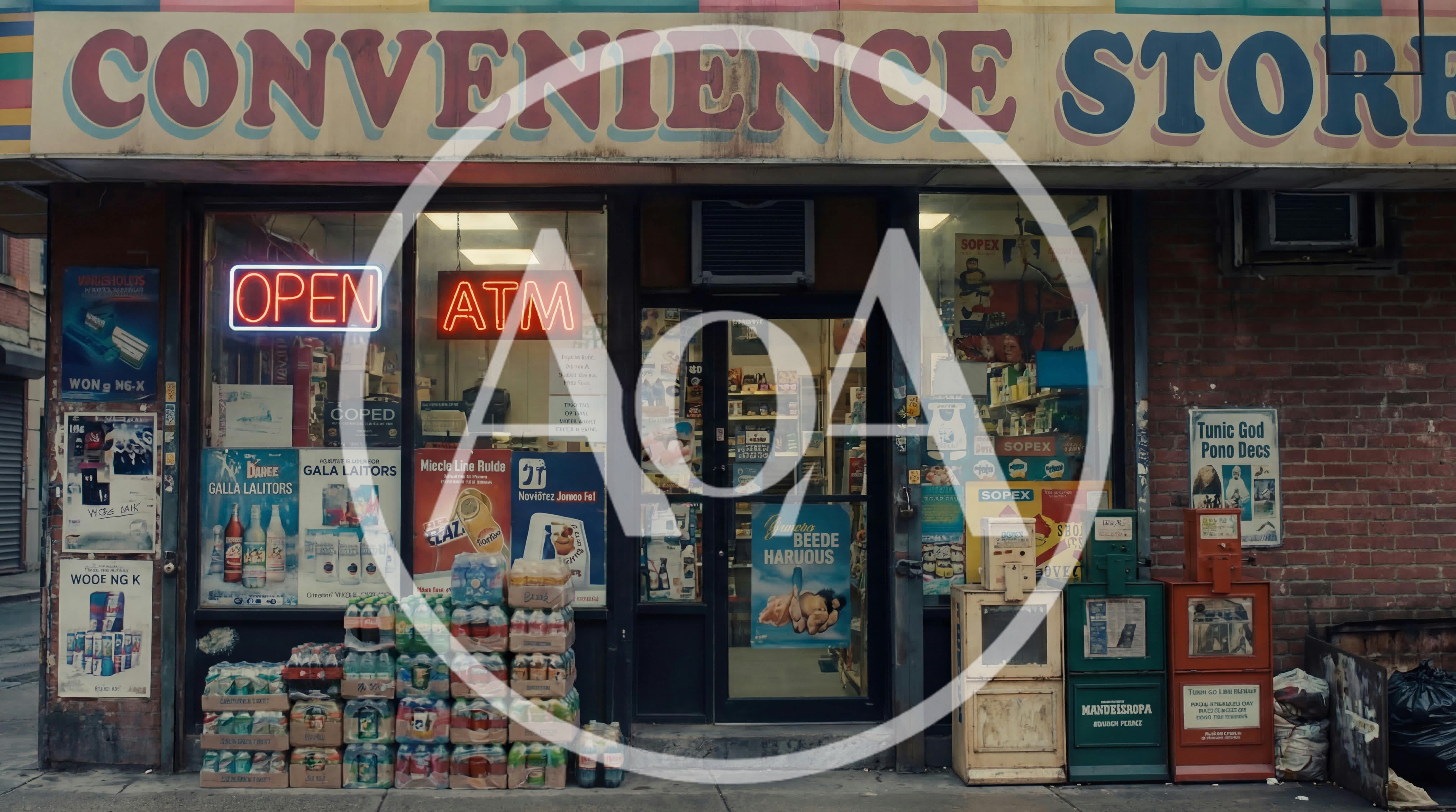 Exterior View Of A Small Urban Convenience Store