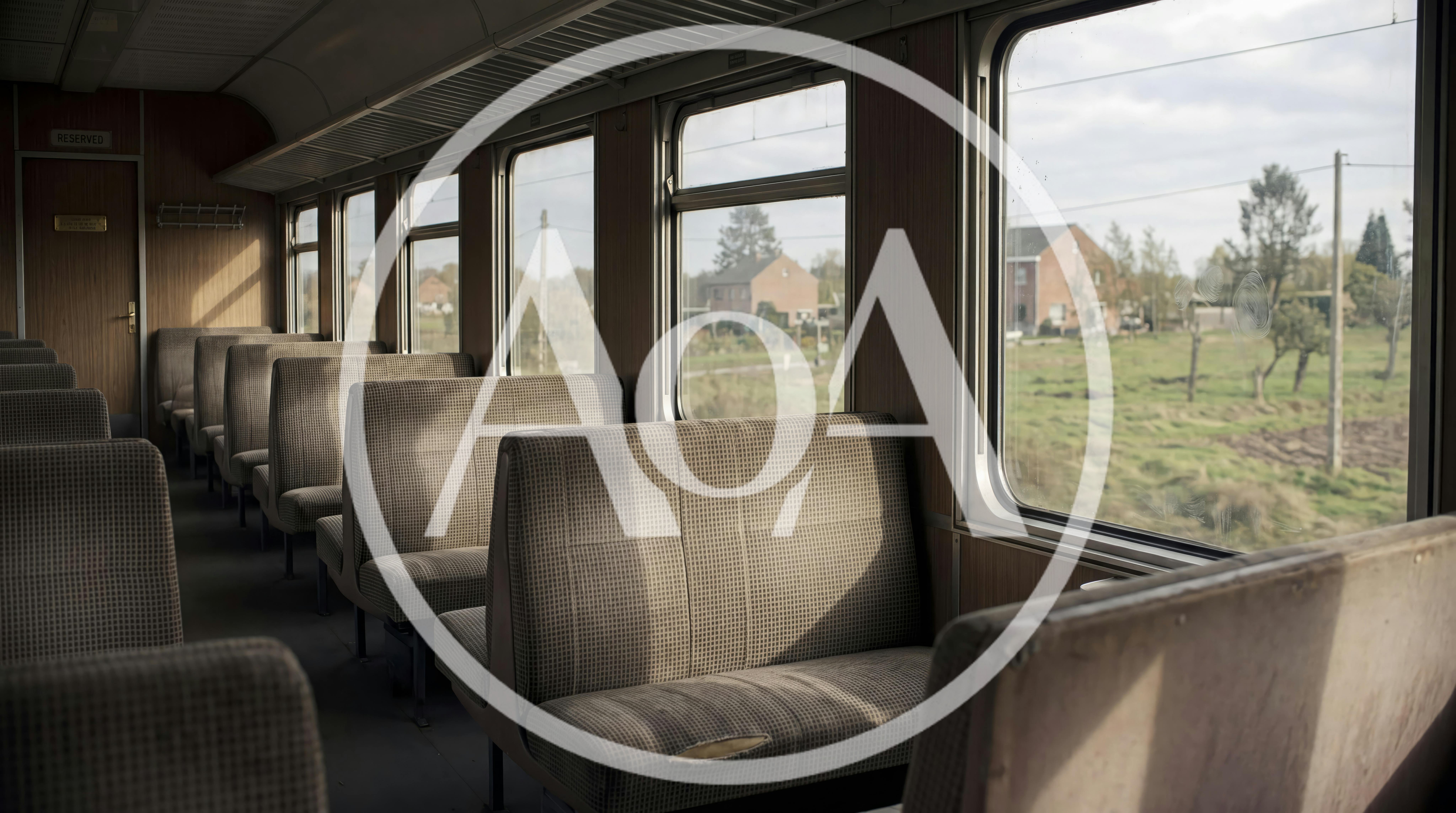 Empty Vintage Train Carriage Interior