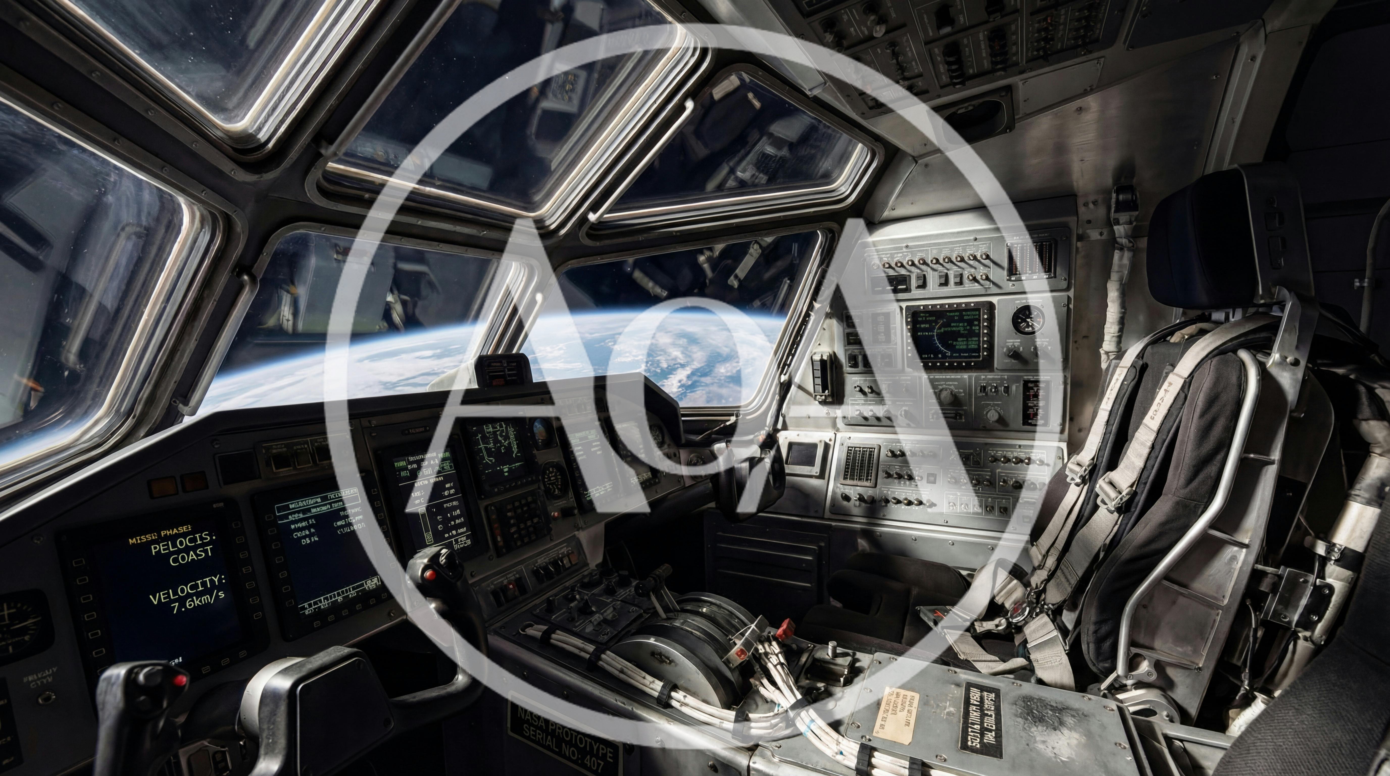 Interior View Of A Futuristic Spacecraft Cockpit