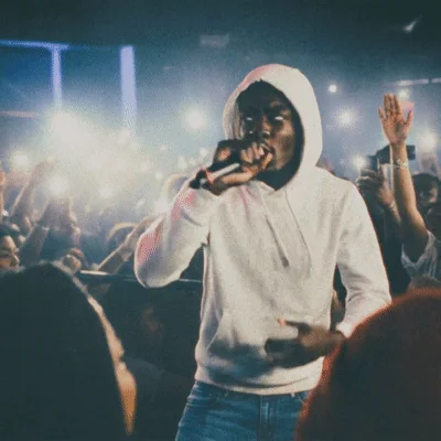 Rapper Performing Live On Stage At A Concert