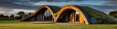 Modern Earth Sheltered Home With Green Roof