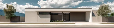 Modern Minimalist Single Story Residential House Exterior