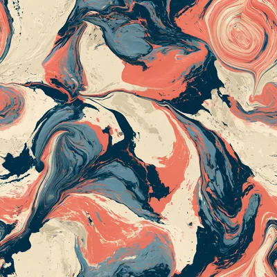Abstract Marbled Paint Texture With Swirling Colors
