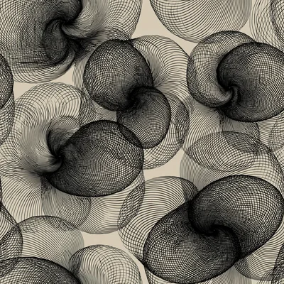 Abstract Geometric Spiral Line Art Pattern