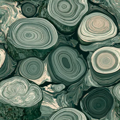 Abstract Pattern Of Stacked Tree Trunk Cross Sections