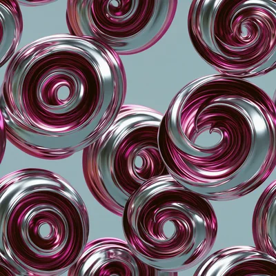 Abstract Metallic Pink and Silver Swirl Pattern