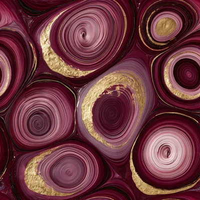 Abstract Burgundy And Gold Swirl Marble Texture