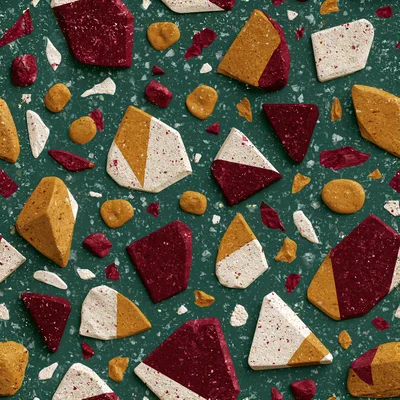 Seamless Terrazzo Pattern With Geometric Stone Fragments
