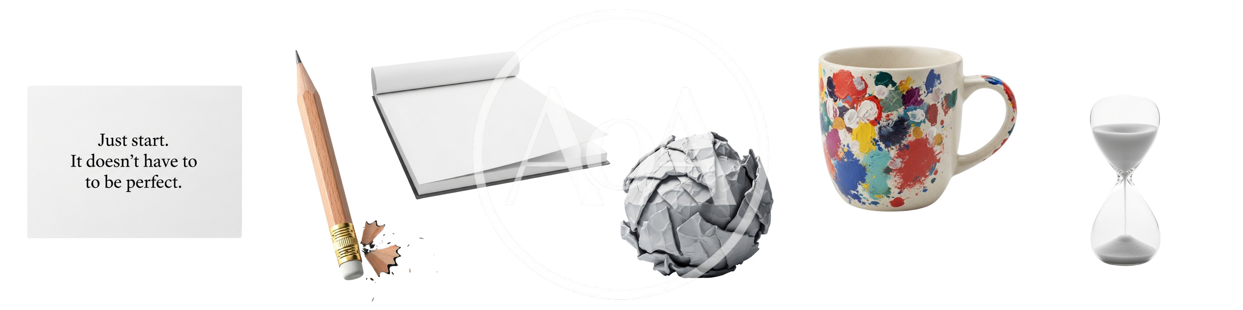 Creative Process Concept With Stationery And Art Supplies