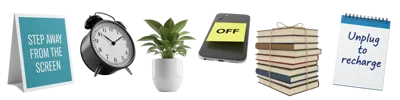 Digital Detox Concept With Office Objects