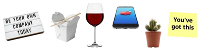 Collection Of Motivational And Lifestyle Objects On White