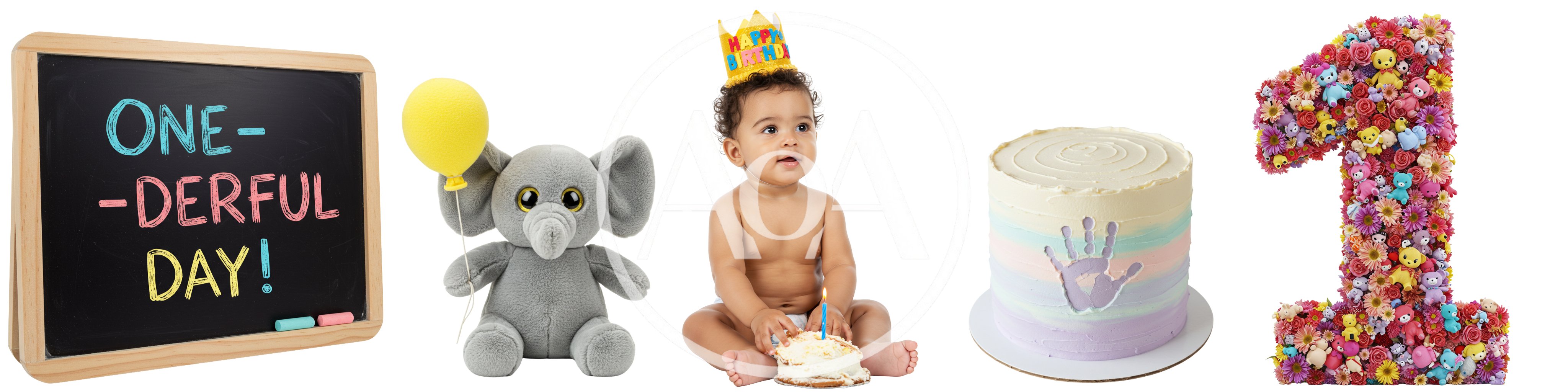 First Birthday Celebration With Baby Elephant And Cake