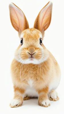Cute Ginger Rabbit Sitting and Moving Its Nose