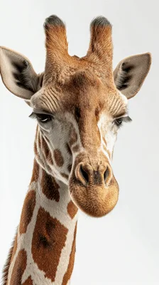 Close Up Portrait Of A Giraffe Looking Around