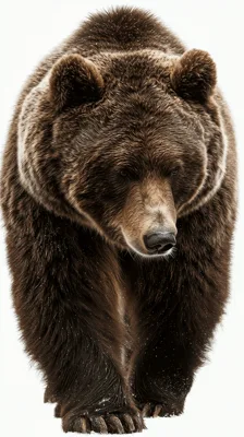 Large Brown Bear Walking Towards Camera