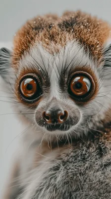 Close Up Portrait Of A Slow Loris Looking Around