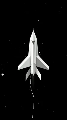 Paper Airplane Flying Through Deep Space With Stars