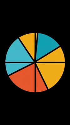 Animated Pie Chart With Rotating Colorful Segments