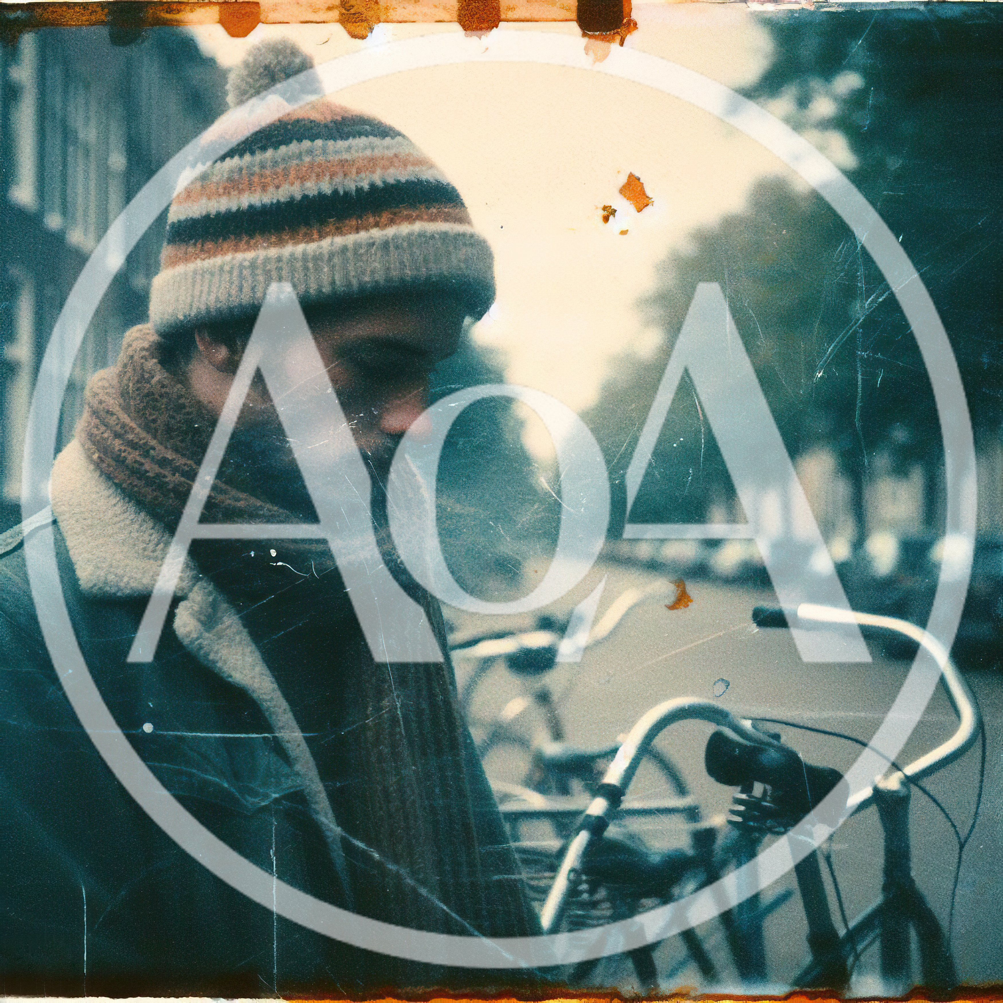 Pensive Man Wearing Winter Hat And Scarf Outdoors