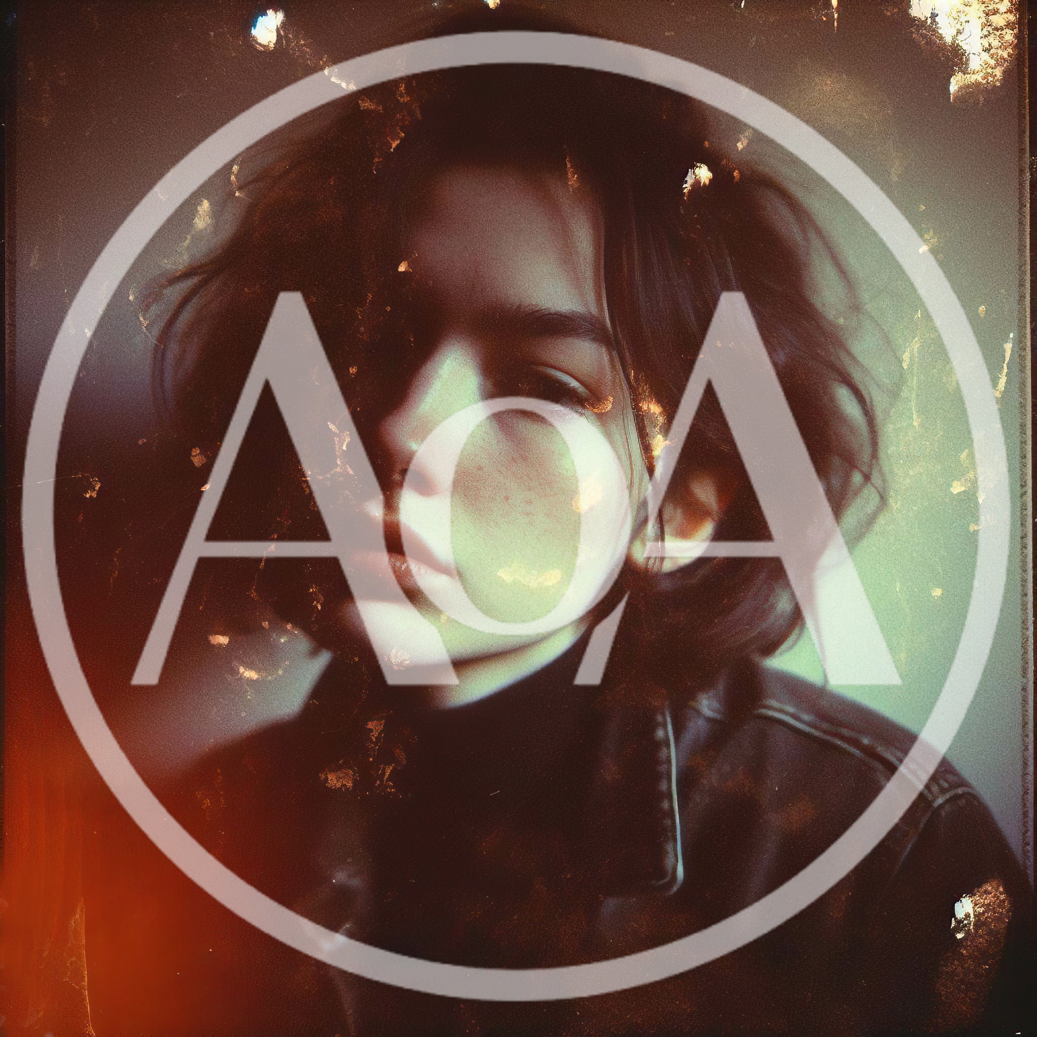 Portrait Of A Young Woman With Textured Vintage Overlay