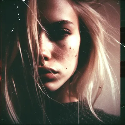 Portrait Of A Young Woman With Blonde Hair