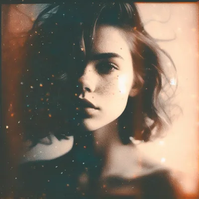 Portrait Of A Young Woman With Artistic Lighting