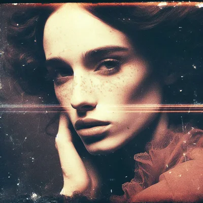 Portrait Of A Young Woman With Freckles