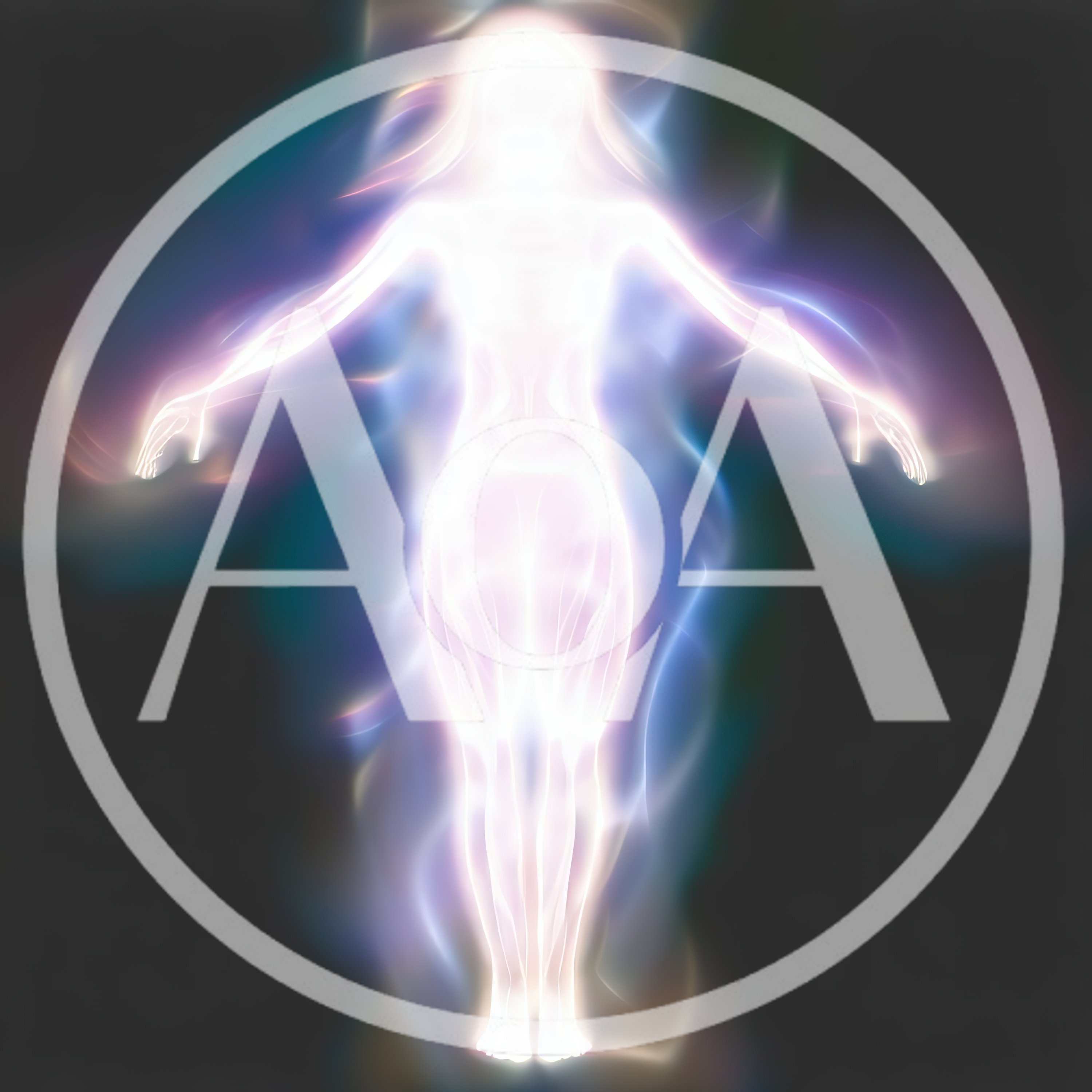 Glowing Human Silhouette With Ethereal Energy Aura