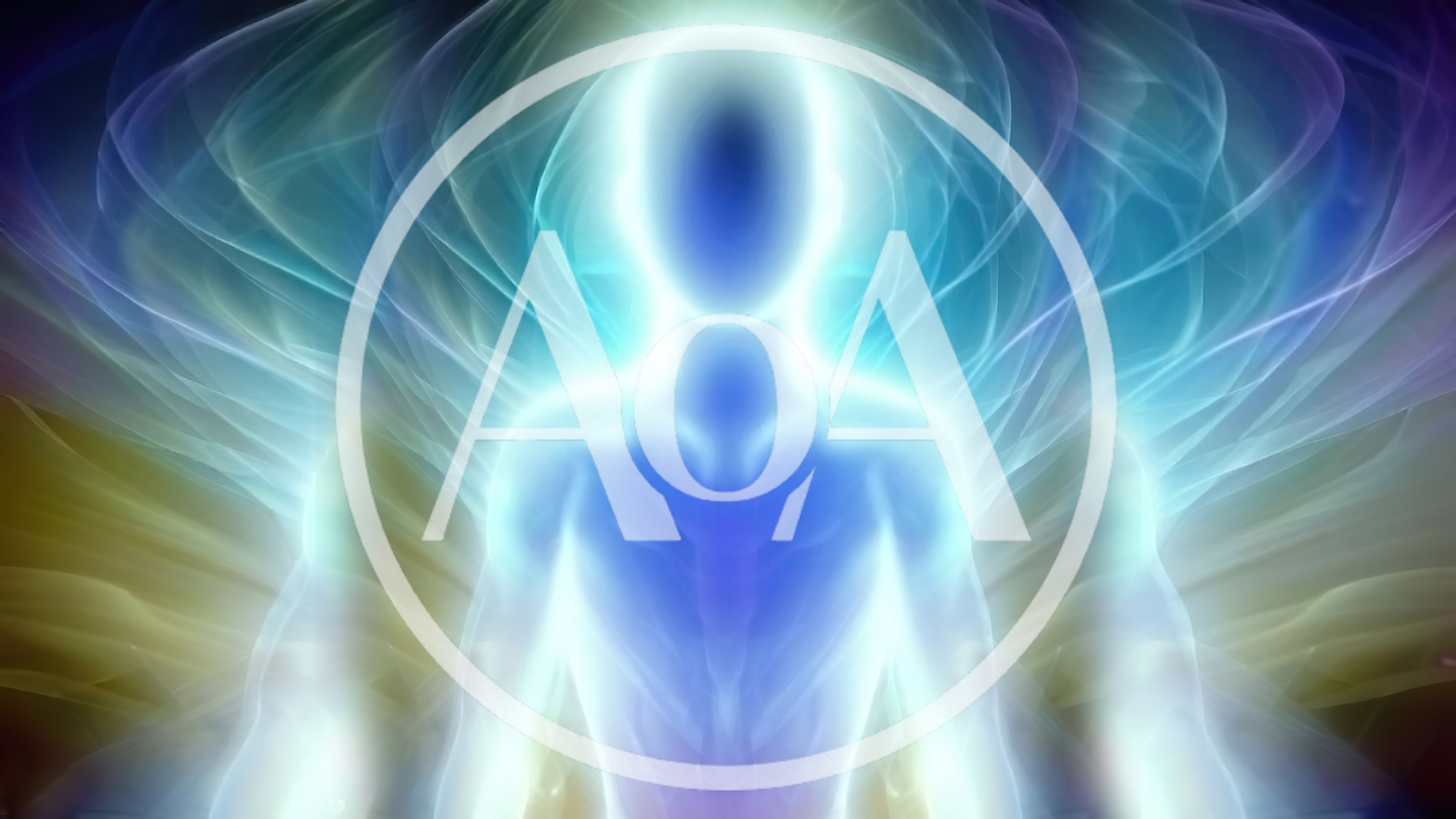 Glowing Human Silhouette With Ethereal Energy Aura