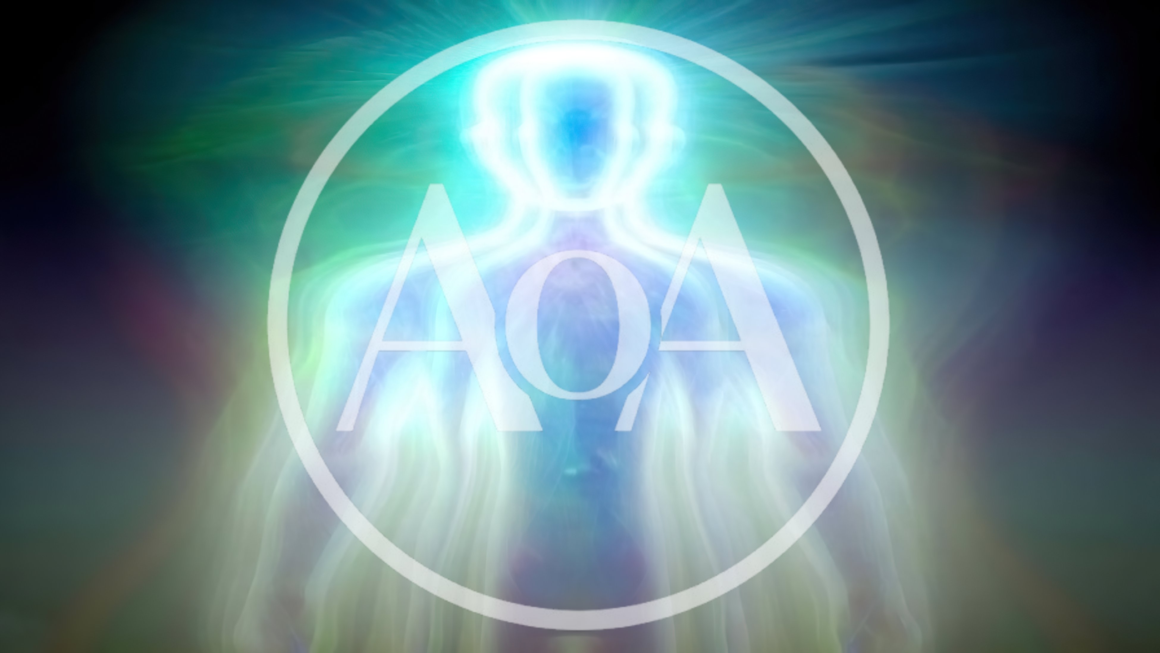 Abstract Human Silhouette With Radiant Energy Aura