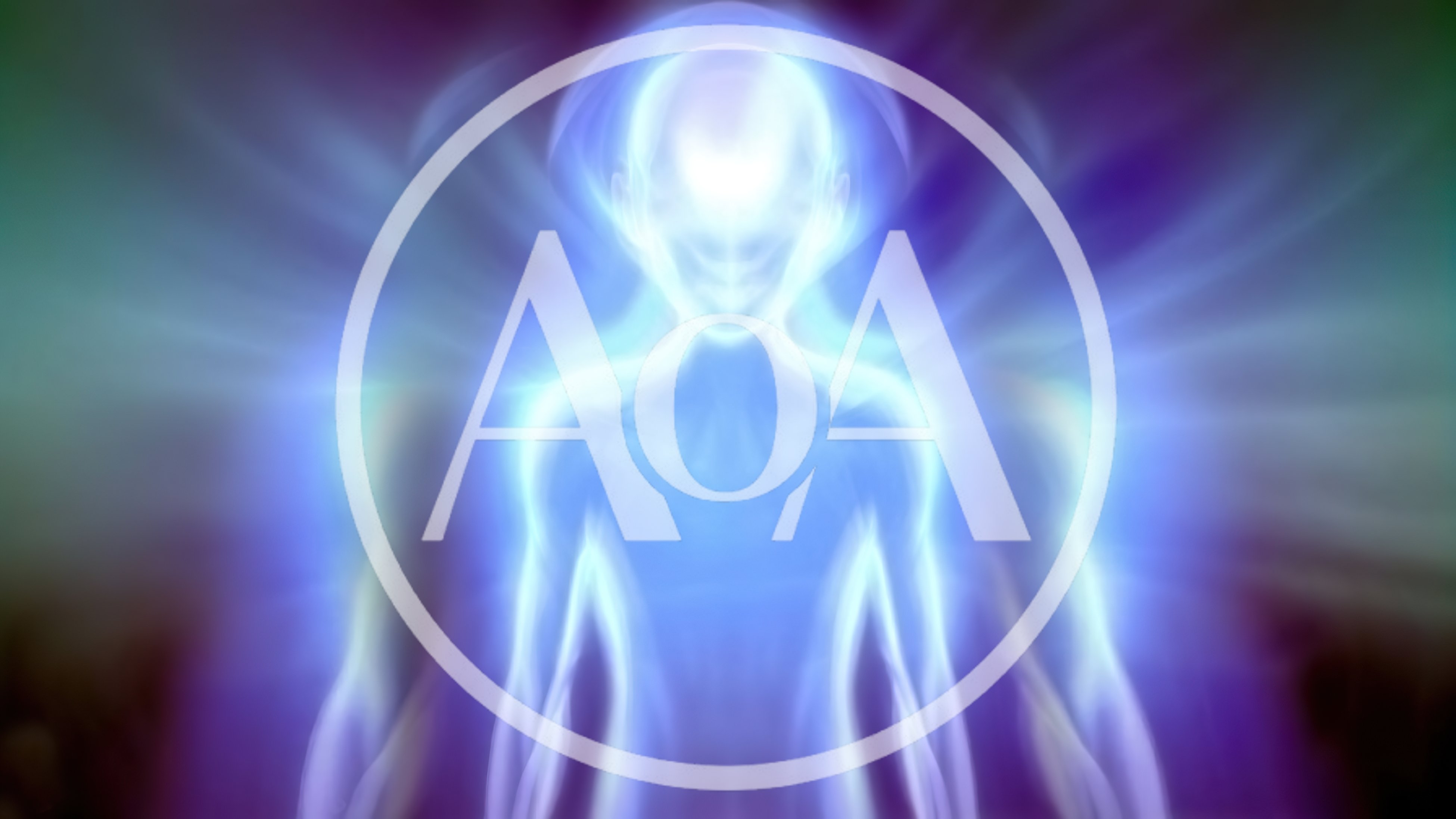 Ethereal Humanoid Figure Radiating Bright Blue Light