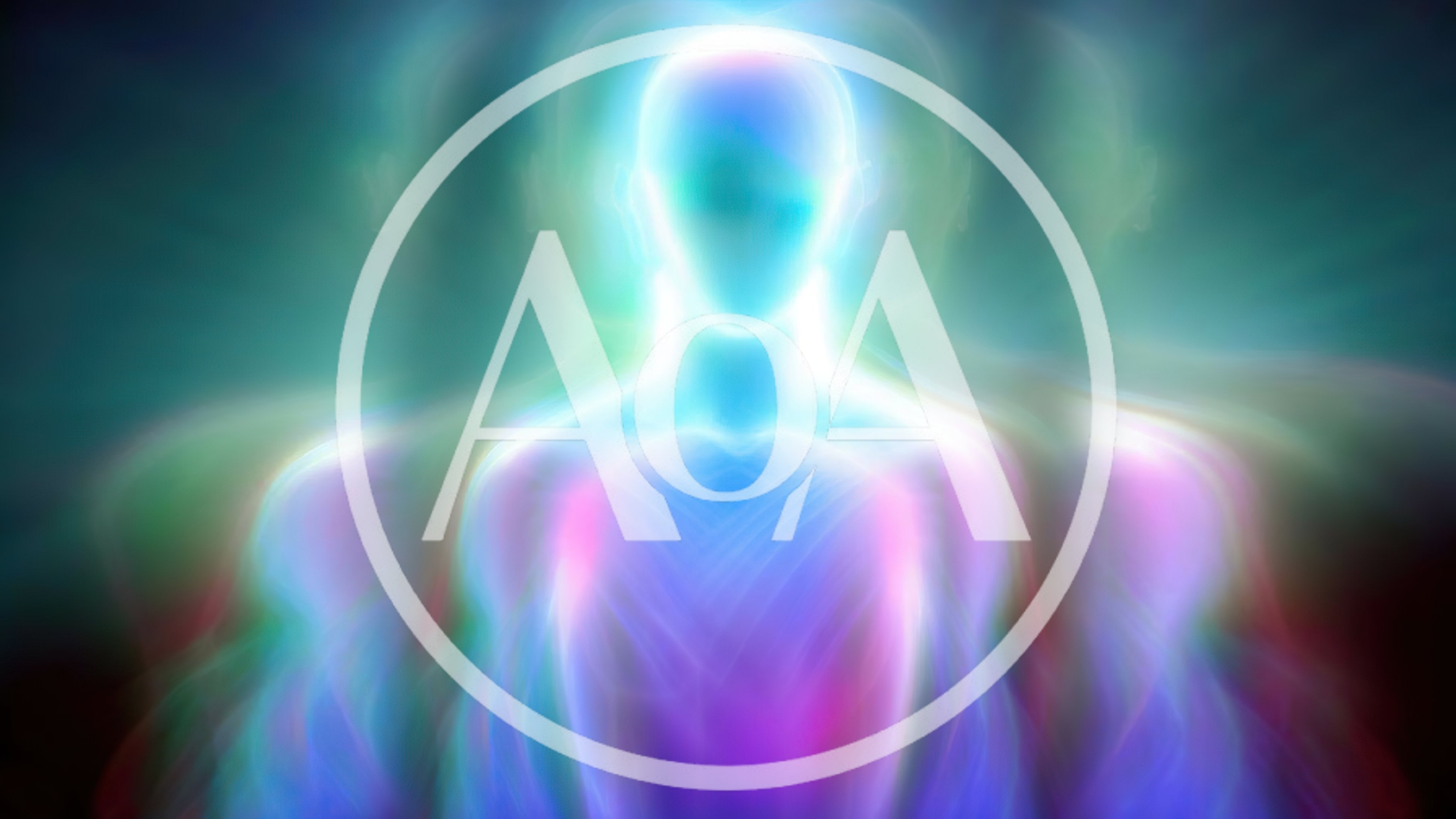 Abstract Human Silhouette With Glowing Energy Aura