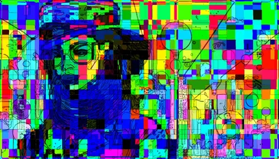 Abstract Digital Illustration Of A Woman In A Hat