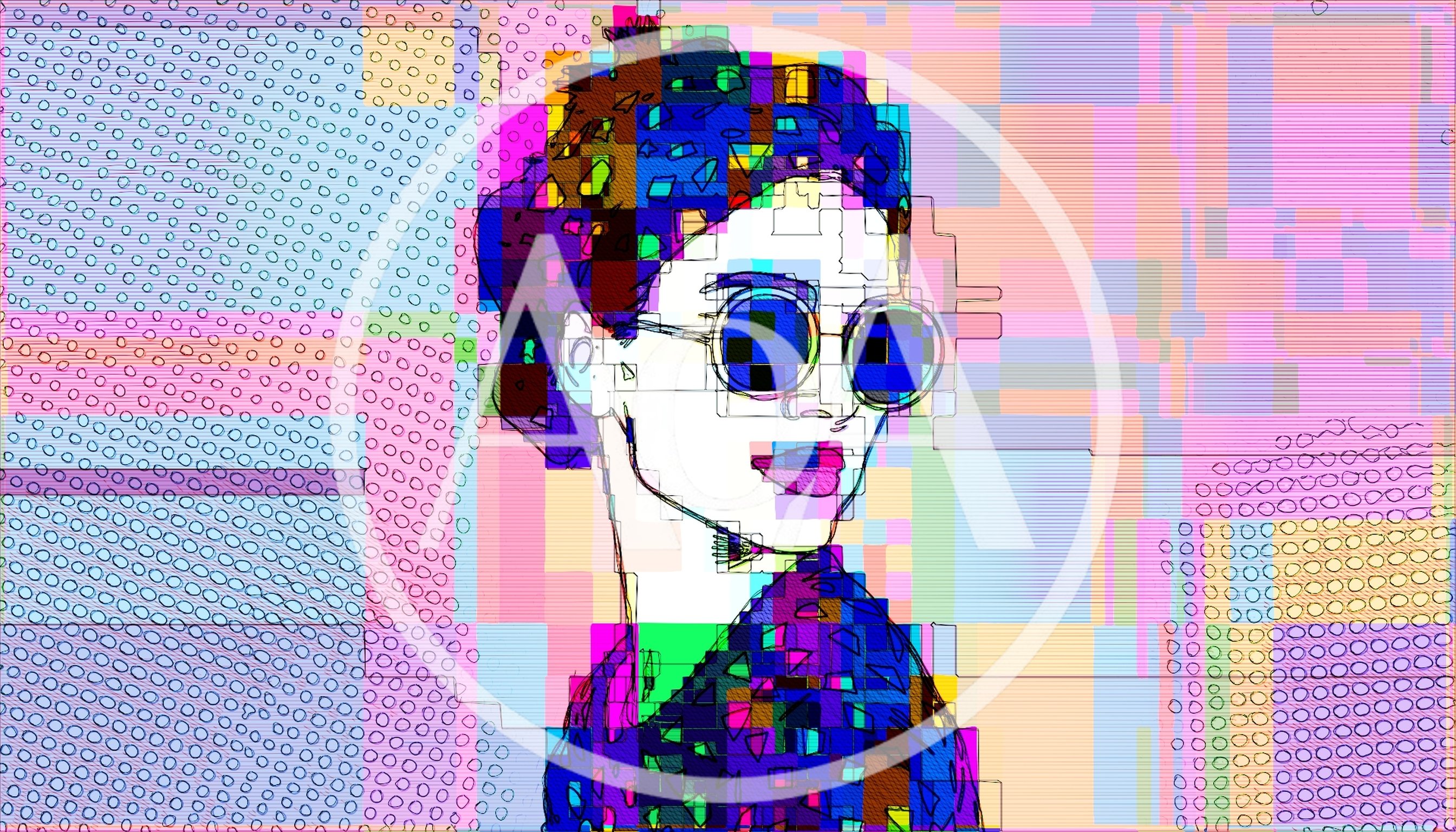 Glitch Art Portrait Of A Woman With Sunglasses
