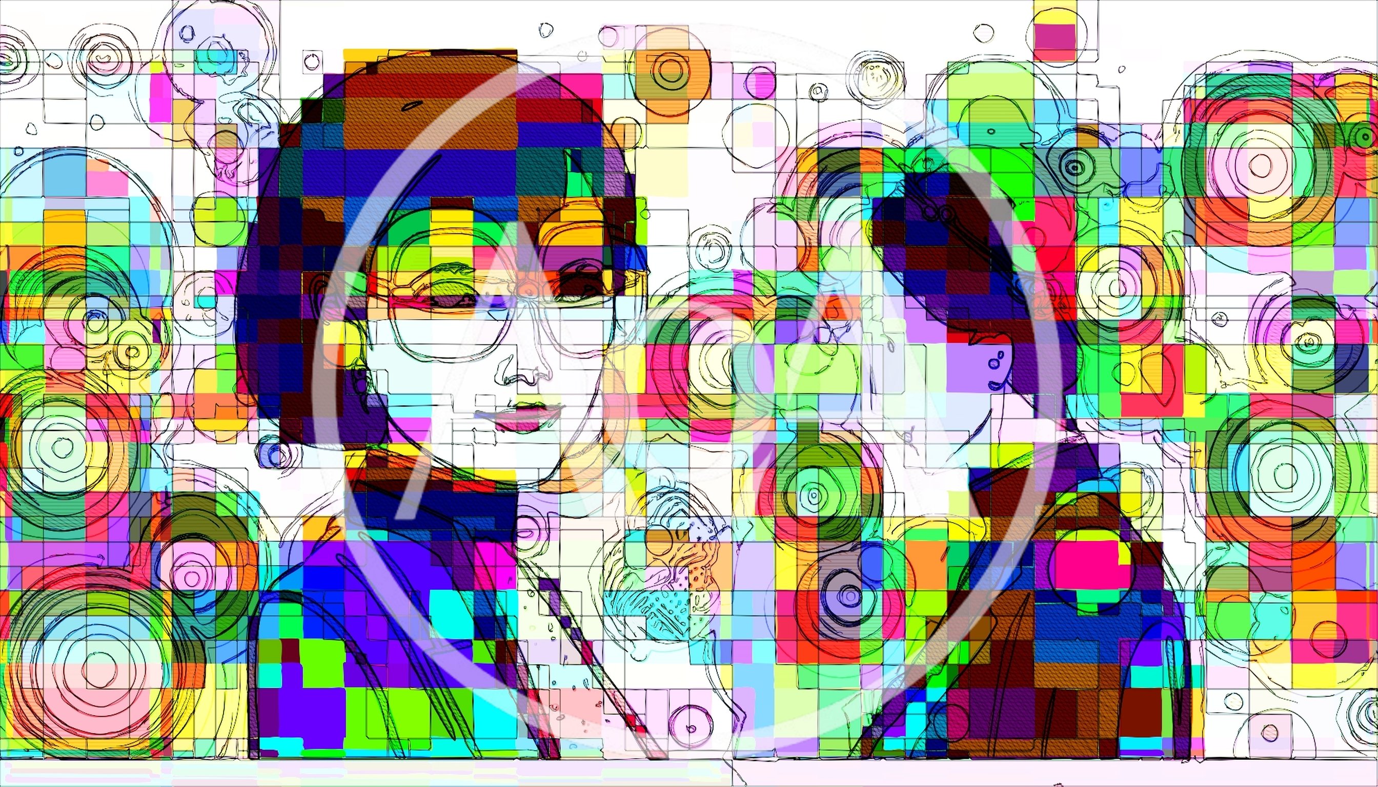 Abstract Pop Art Illustration Of Two Women