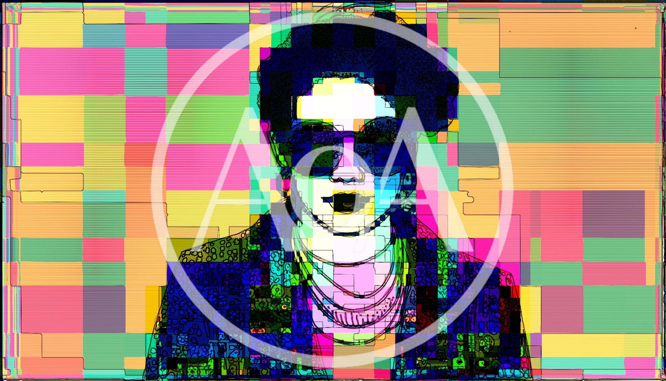 Abstract Digital Portrait Of A Person With Sunglasses
