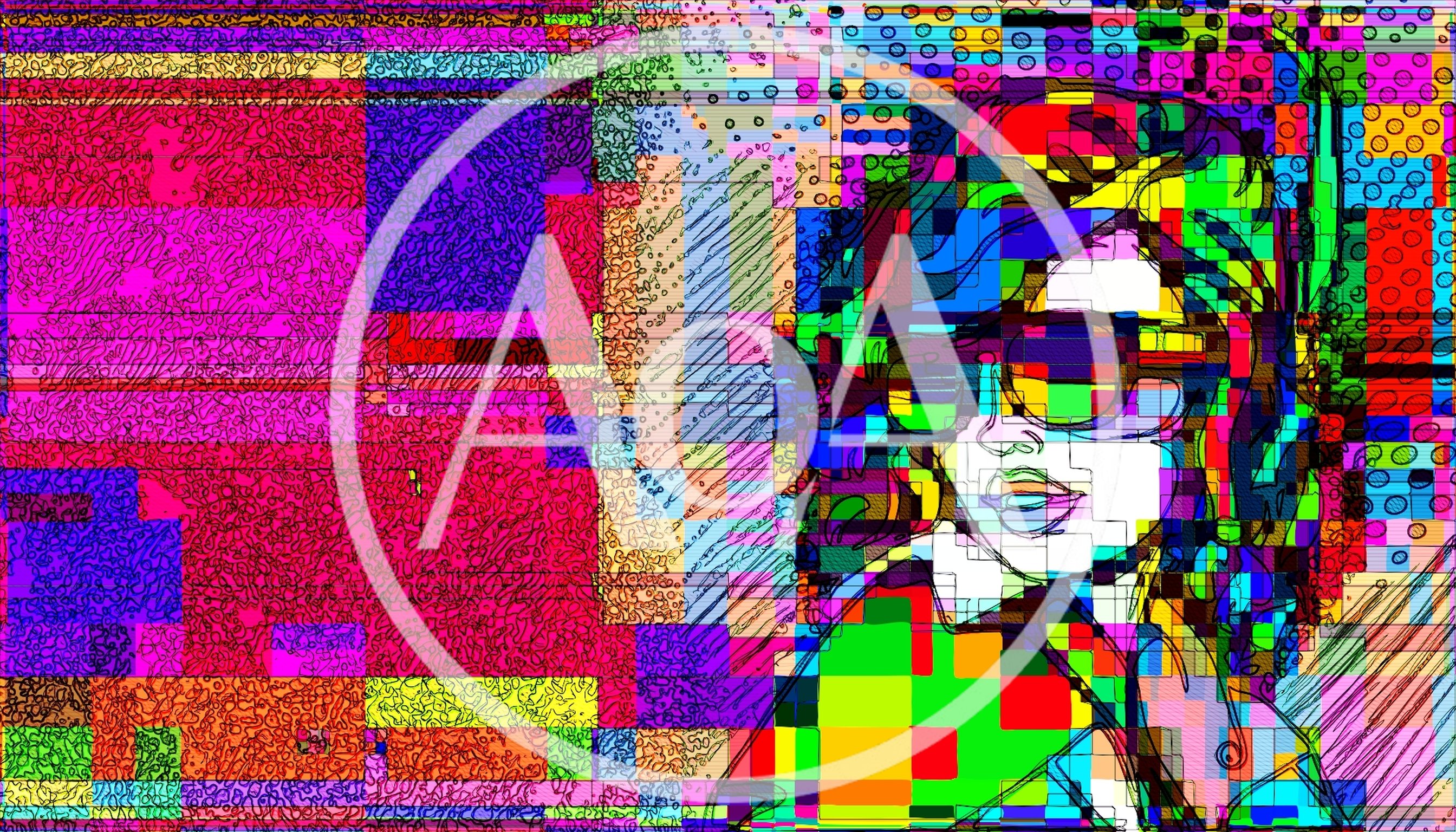 Abstract Pop Art Portrait Of A Woman With Headphones