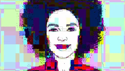 Digital Pop Art Portrait Of A Woman