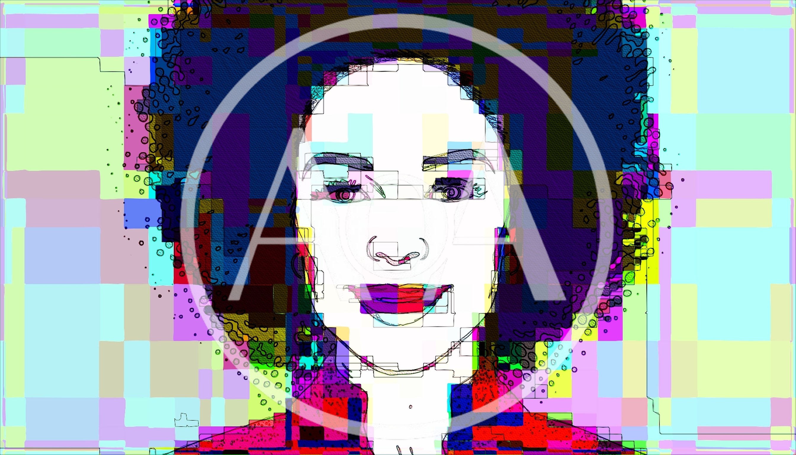 Digital Pop Art Portrait Of A Woman
