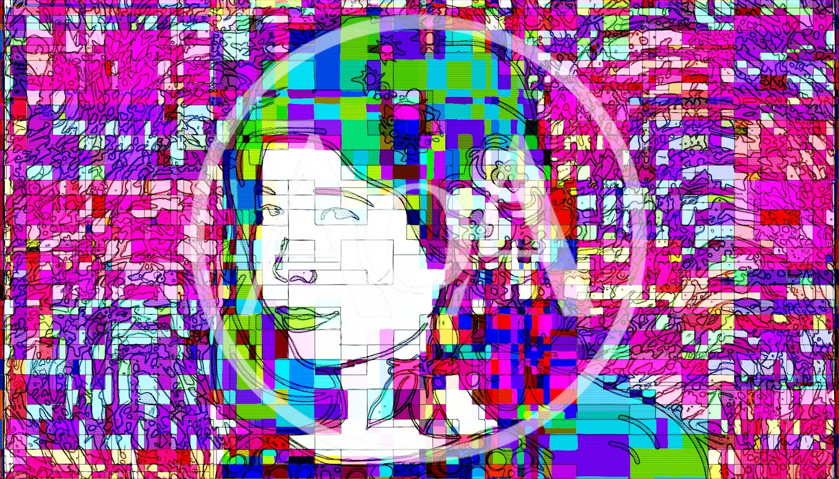 Abstract Digital Portrait Of A Woman With Floral Elements