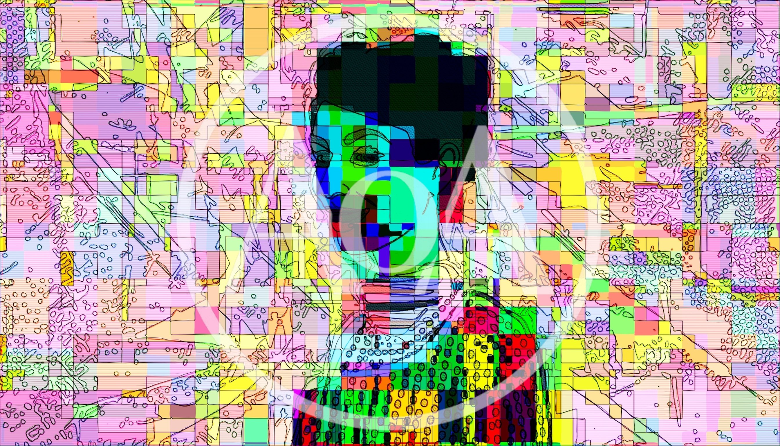 Abstract Digital Portrait Of A Person In Vibrant Colors
