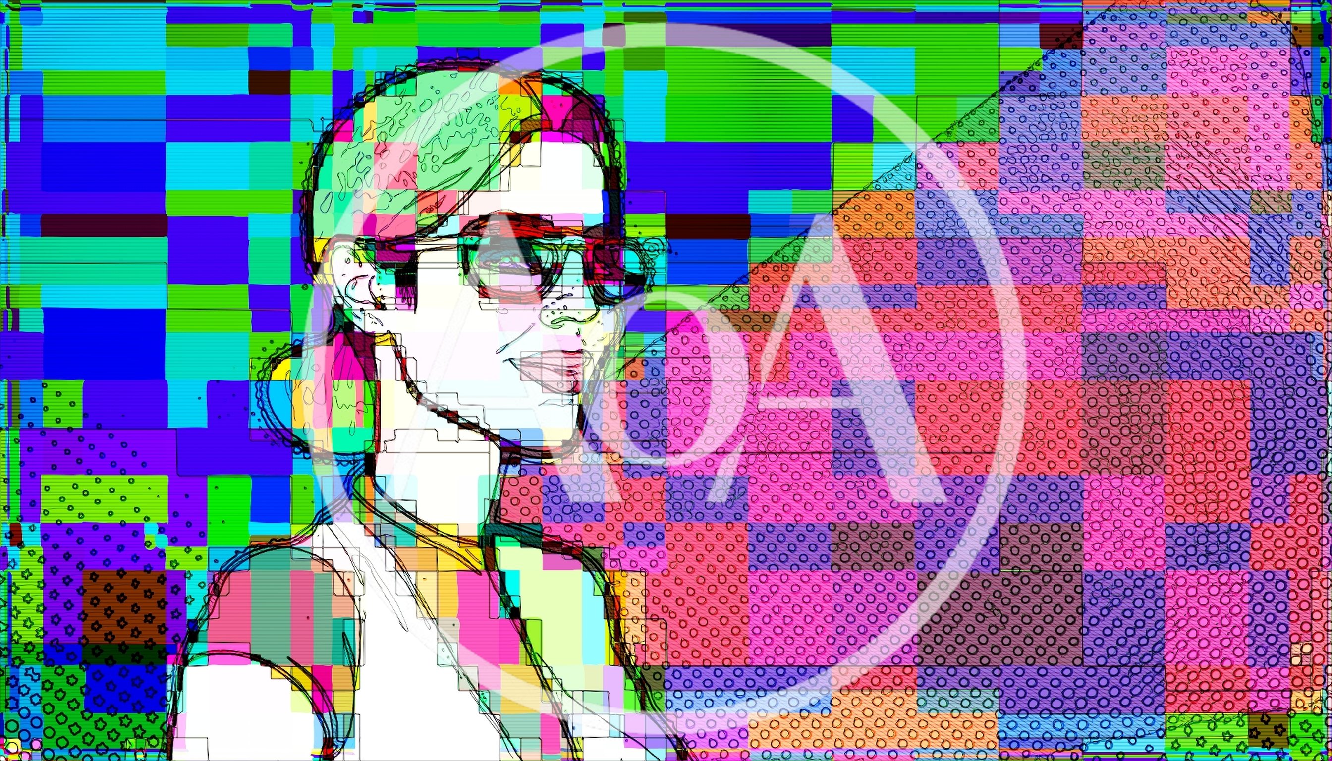 Pop Art Illustration Of A Woman Wearing Glasses