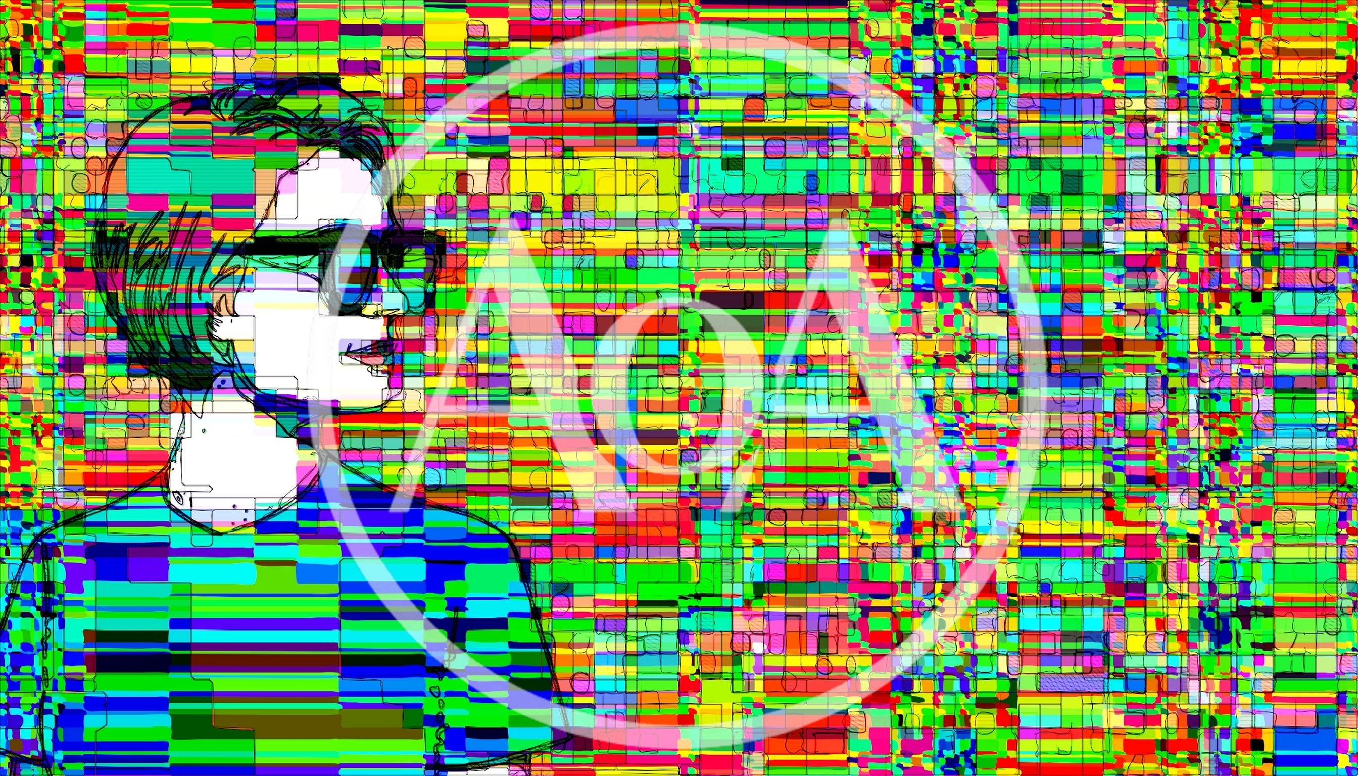 Digital Glitch Art Portrait Of A Person