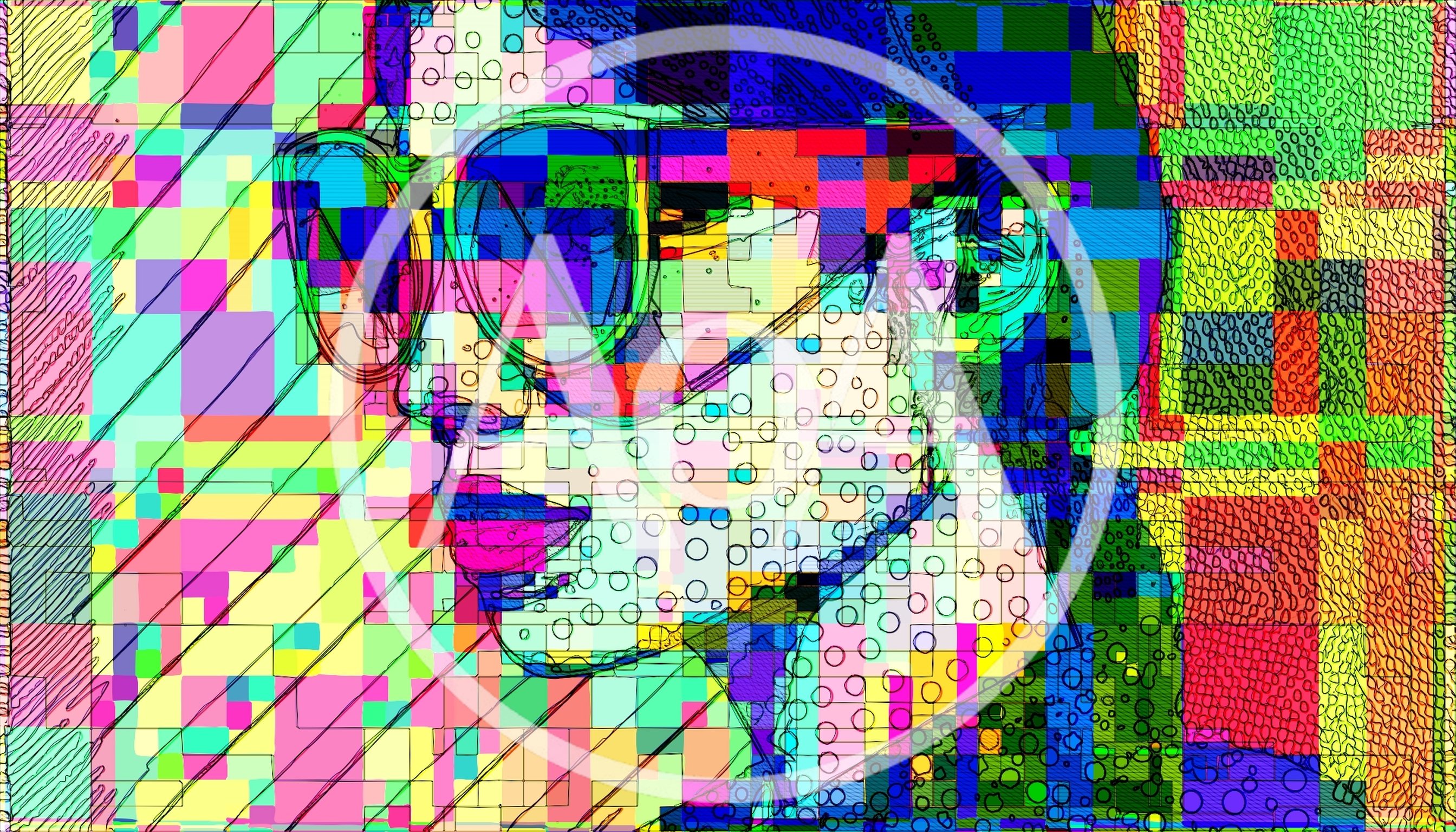 Abstract Digital Portrait Of A Woman With Sunglasses