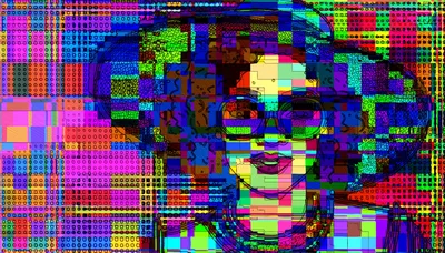 Abstract Digital Portrait Of A Woman With Hat
