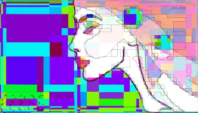 Abstract Digital Illustration Of A Woman Profile