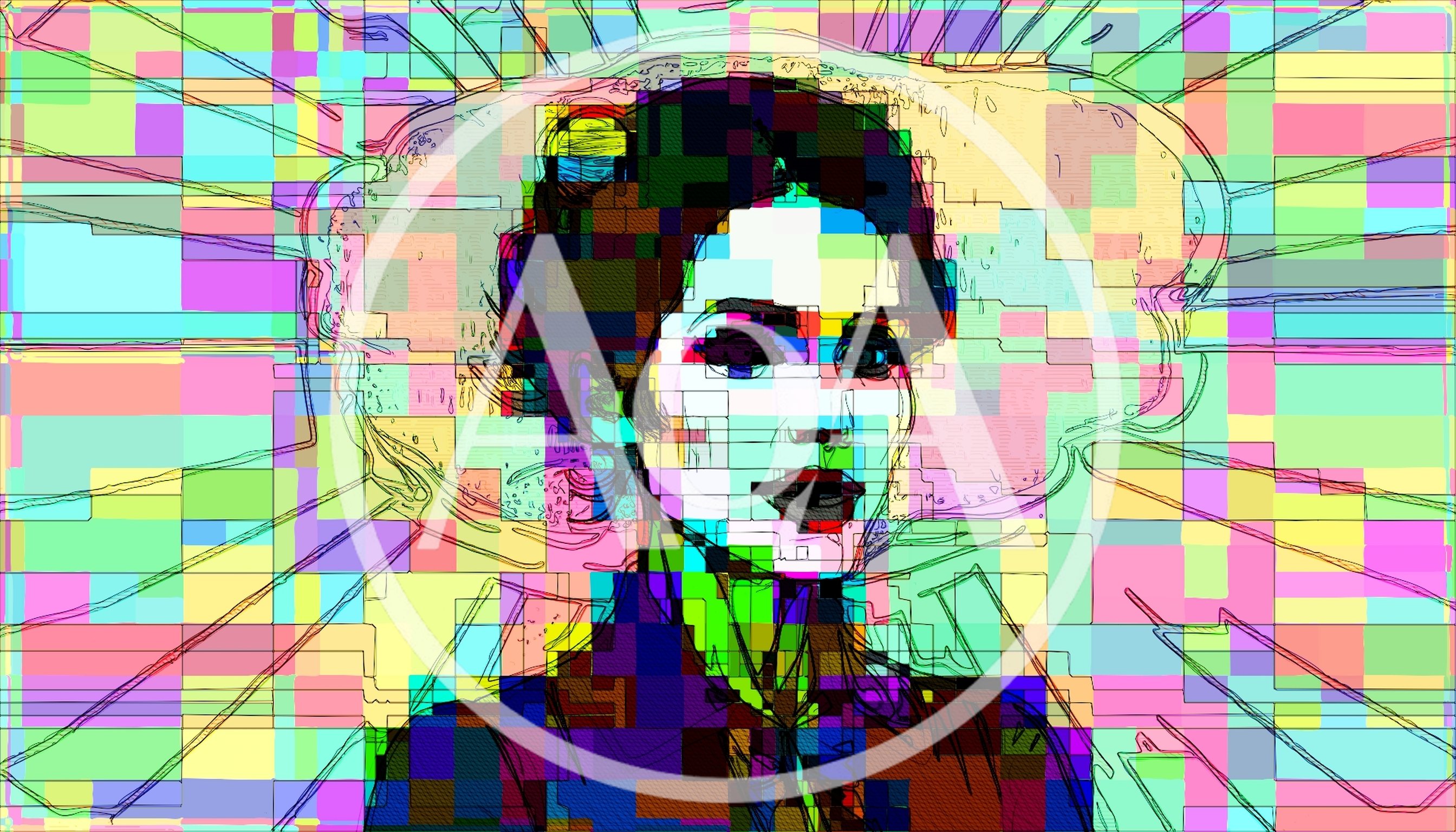Digital Glitch Portrait Of A Woman