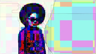 Abstract Digital Portrait Of A Woman With Afro Hair