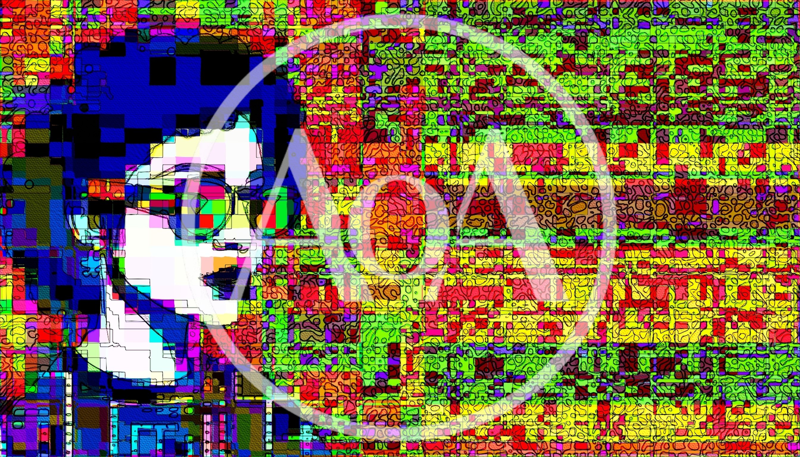 Abstract Digital Portrait Of A Woman With Glasses
