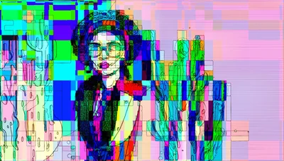 Abstract Digital Portrait Of A Woman With Cacti